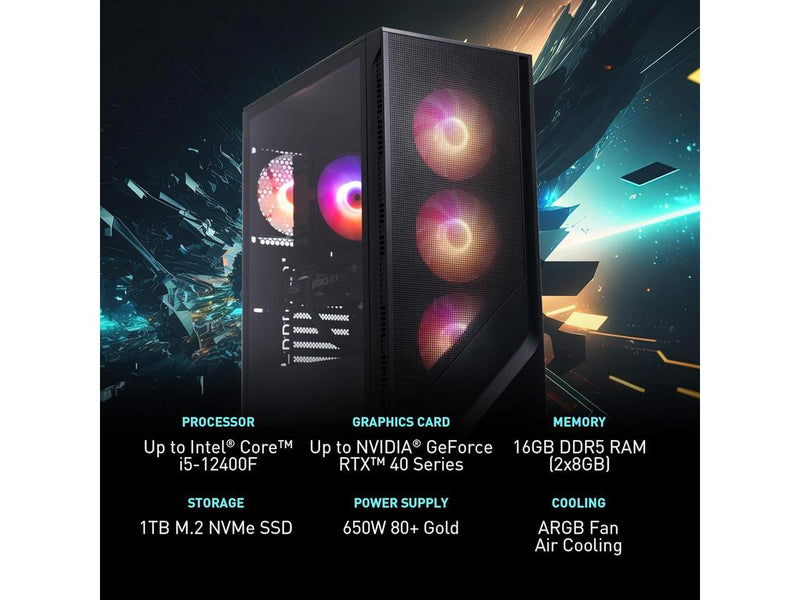 MSI Gaming Desktop PC CODEX R2 A14NUC5-232US Intel Core i5-14400F 16GB DDR5 1 TB