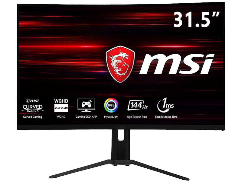 MSI 31.5" 144 Hz VA QHD Gaming Monitors FreeSync (AMD Adaptive Sync) 2560 x 1440