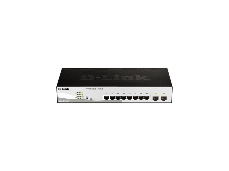 D-Link DGS-1210-10MP 8-Port Gigabit Smart Managed PoE Switch with 2 Gigabit SFP