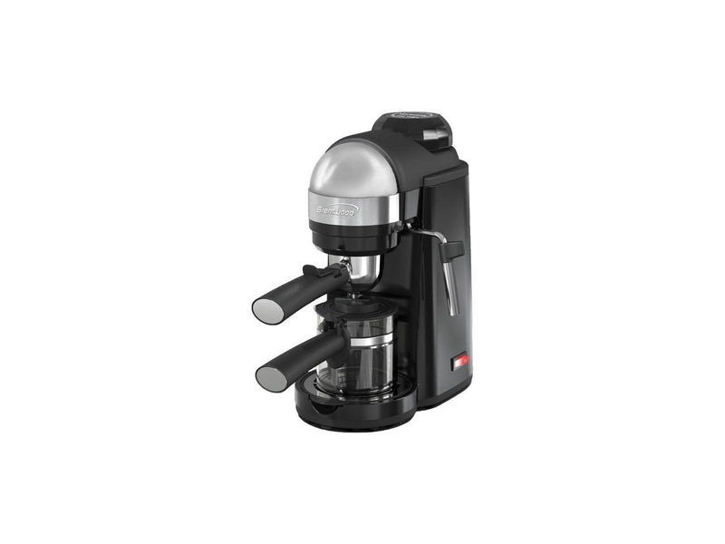 Brentwood 800 Watt Cappuccino Brewer and Espresso Maker w/ Frothing Wand,  Black