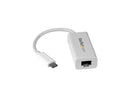 StarTech.com US1GC30W USB C to Gigabit Ethernet Adapter - White - USB 3.1 to