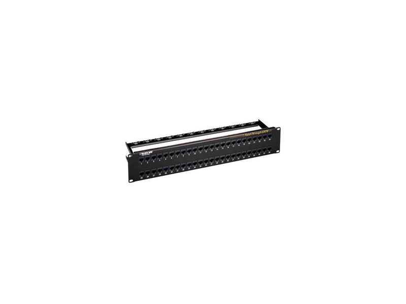 Black Box CAT6 Feed-Through Patch Panel - Unshielded, 48-Port (jpm820a)