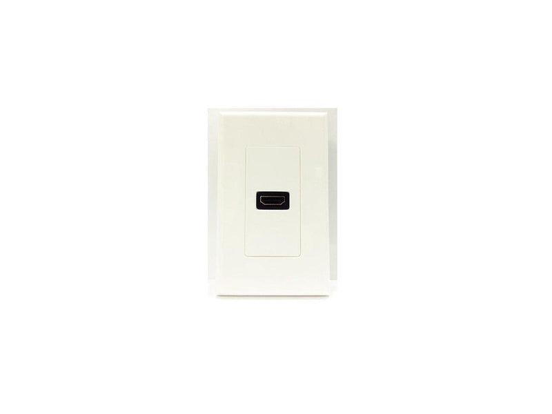 4XEM Single Outlet Female HDMI Wall Plate (White)