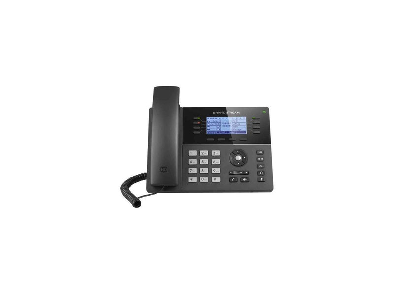 Grandstream GXP1782 IP Phone - Corded - Wall Mountable, Desktop - Black - 8 x