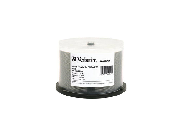 Verbatim 95213 Verbatim DVD+RW 4.7GB 4X DataLifePlus White Inkjet Printable -