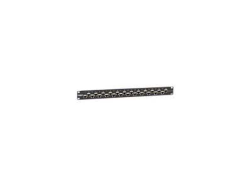 Black Box C6AFP70S-24 CAT6A Staggered Feed-Through Patch Panel - 1U, Shielded,
