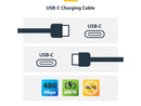StarTech.com 6in (15cm) USB-C Charging Cable, 60W (3A) PD, Dual-Layer Braided