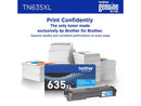 Brother Genuine TN635XLC High Yield Cyan Toner Cartridge, 1 Pack