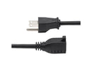 StarTech 10ft 3m Power Extension Cord NEMA 5-15P to NEMA 5-15R AC Power Cable
