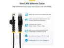 StarTech.com 9in Gray Slim CAT6 Ethernet Cable, Snagless RJ45, LSZH, 28AWG Pure