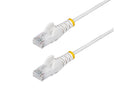 StarTech.com 9in White Slim CAT6 Ethernet Cable, Snagless RJ45, LSZH, 28AWG Pure