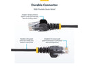 StarTech.com 9in Black Slim CAT6 Ethernet Cable, Snagless RJ45, LSZH, 28AWG Pure