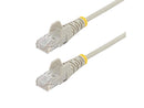 StarTech.com 9in Gray Slim CAT6 Ethernet Cable, Snagless RJ45, LSZH, 28AWG Pure