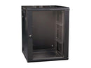 4XEM 15U Wall Mount Server Rack Cabinet - 15U Wide Wall Mountable - Black - 350