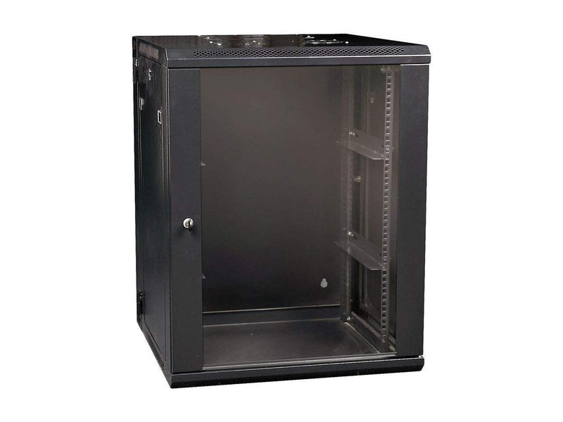 4XEM 15U Wall Mount Server Rack Cabinet - 15U Wide Wall Mountable - Black - 350