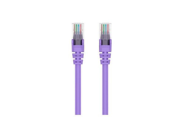 Belkin A3L980-15-PUR-S 15 ft. Cat 6 Purple Snagless Patch Cable