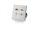 C2g Hdmi, Vga, 3.5mm And Usb Pass-through Wall Plate - Aluminum - 39703