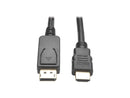 Tripp Lite P582-006-V2 6 ft. Black DisplayPort 1.2 to HDMI Active Adapter M/M