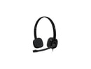 Logitech 981-000587 3.5 mm Analog Stereo Headset H151 with Boom Microphone