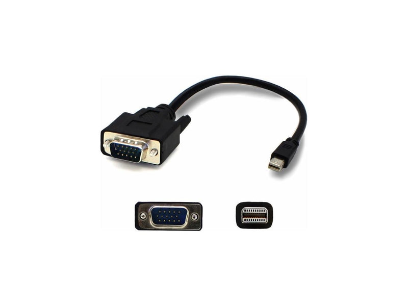 6Ft Mini-Displayport 1.1 Male To Vga Male Black Cable For Resolution Up To