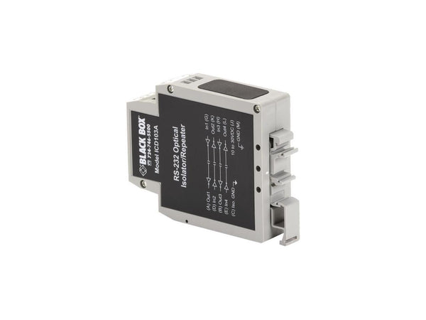Black Box ICD103A Box Din Rail Repeater With Opto-Isolation, Rs-232