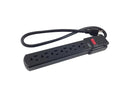 Comprehensive 6-Outlet Surge Protector with 6' Power Cord, Black