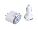 SIIG Fast Charging USB Wall Charger & Car Charger Bundle Pack - White