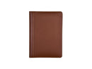 Samsill Contrast Stitch Leather Padfolio 6 1/4w x 8 3/4h Open Style Brown 71736