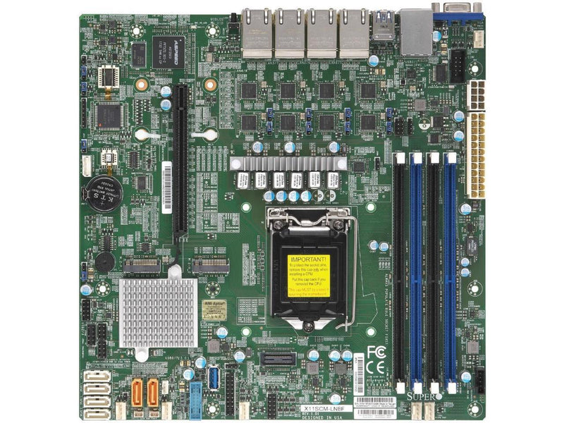 Supermicro X11SCM-LN8F Server Motherboard - Intel Chipset - Socket H4 LGA-1151