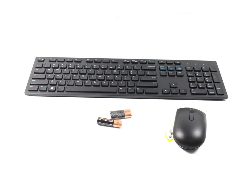 Dell KM636 Black Wireless Keyboard & Mouse With Batteries WK636T 06XV7 006XV7