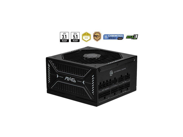 MSI MAG A850GLS PCIE5, Fully Modular Compact Gaming 850W Power Supply, 80+ Gold,