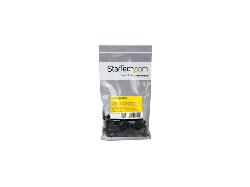 StarTech.com M6 Cage Nuts - 50 Pack, Black - M6 Mounting Cage Nuts for Server