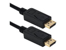 QVS DP8-06 6 ft. DisplayPort 1.4 Ultra HD 8K Black Cable with Latches