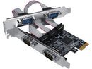 Siig LB-S00114-S1 AC Quad Serial Port RS232 Pcie Card 256 Bytes Brown Box, Black