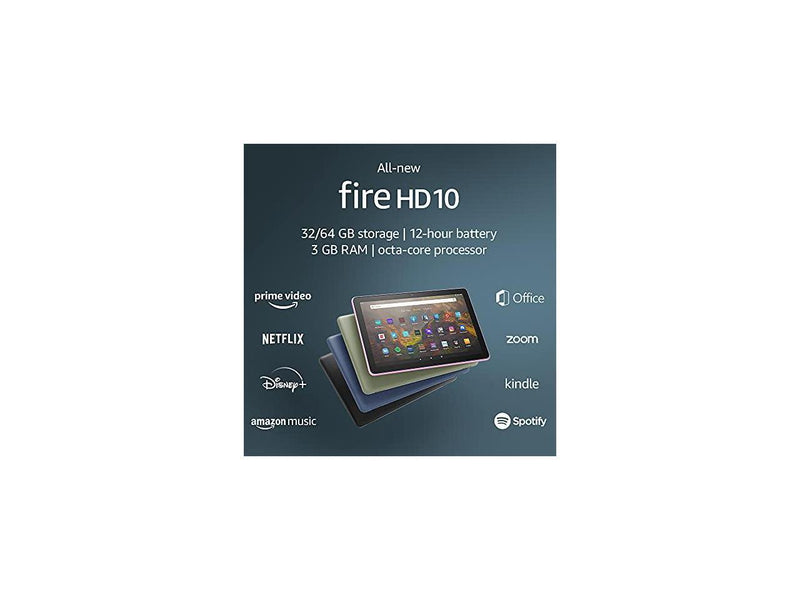 Fire HD 10 tablet, 10.1", 1080p Full HD, 32 GB, latest model (2021 release),