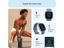 Fitbit Versa 4 Fitness Smartwatch, Waterfall Blue / Platinum Aluminum |