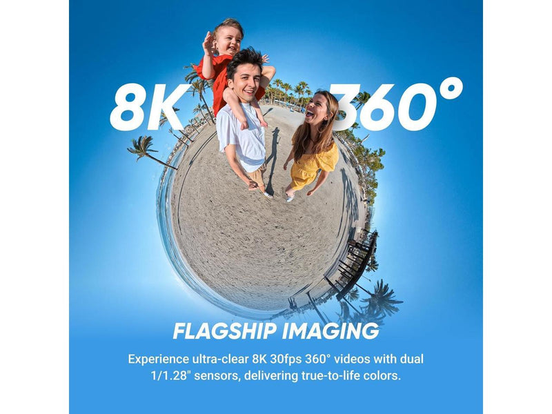 Insta360 X5, Standard Bundle, Midnight Black, No MicroSD Card