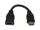 Rocstor 6in High Speed HDMI Port Saver Cable M/F Black