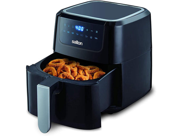 Salton Digital Air Fryer XL, 5L Capacity with 8 Preset Functions, Black AF2085