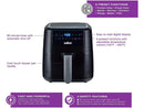 Salton Digital Air Fryer XL, 5L Capacity with 8 Preset Functions, Black AF2085