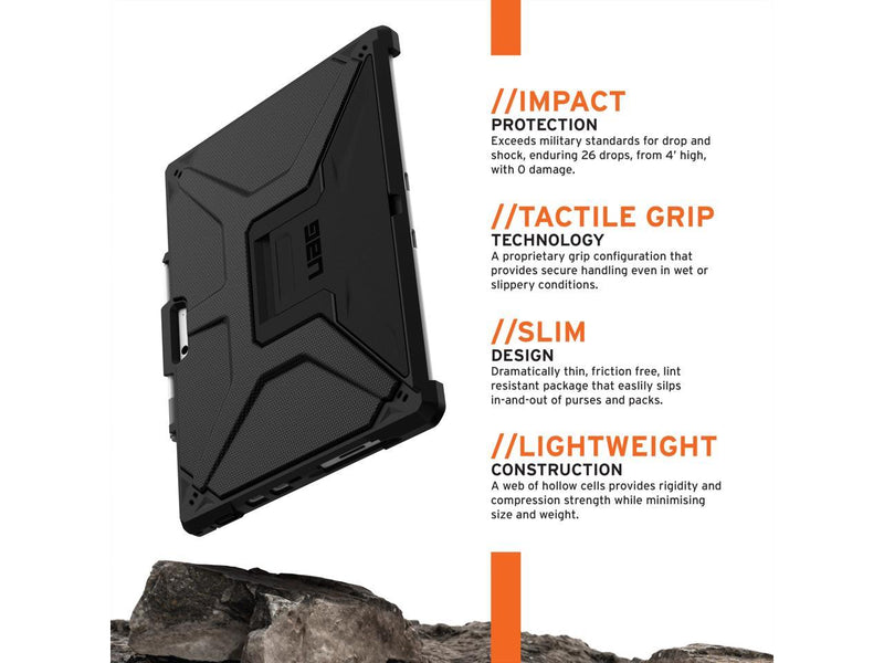 UAG Microsoft Surface Pro 8 Case Rugged Non-Slip Tactical Grip Exterior Material