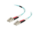 C2G 999 Aqua LC Male/Male 50/125 OM4 Duplex Multimode Fiber Optic Cable