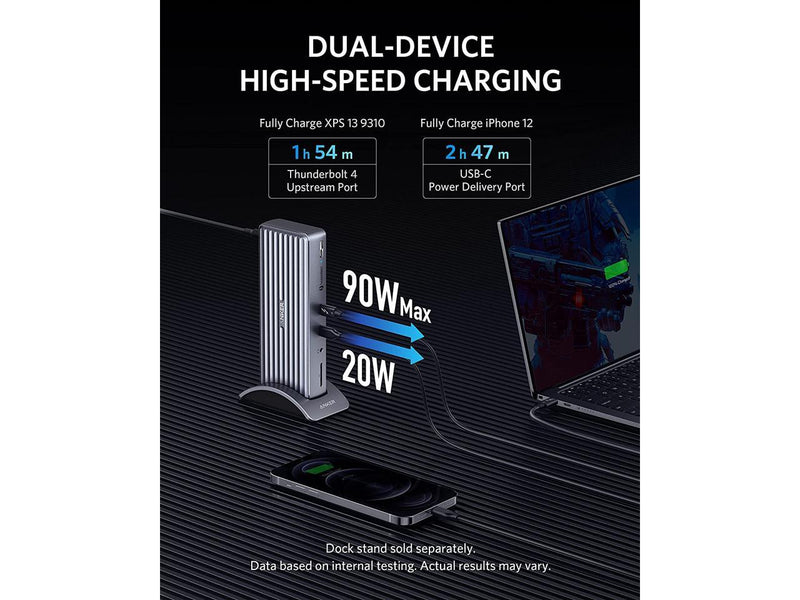 Anker Apex 12-in-1 Thunderbolt 4 Dock, Max 90W Charging for Laptop, 20W Power