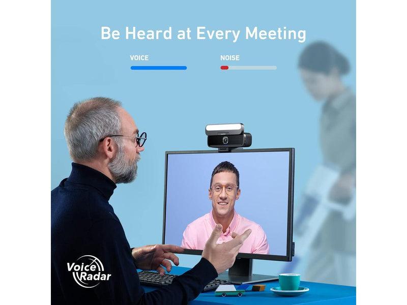 AnkerWork B600 Video Bar with Video Conference Camera and Built-in Light, AI