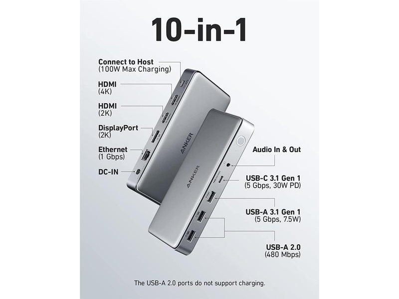 Anker Triple Display Docking Station for M1 MacBooks, 563 USB C Docking Station