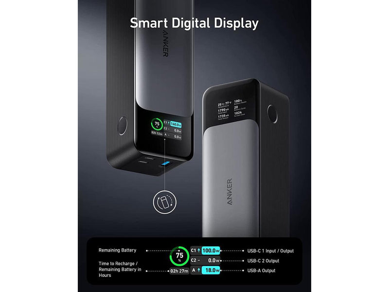 Anker 737 Power Bank (PowerCore 24K), 24,000mAh 3-Port Portable Charger with