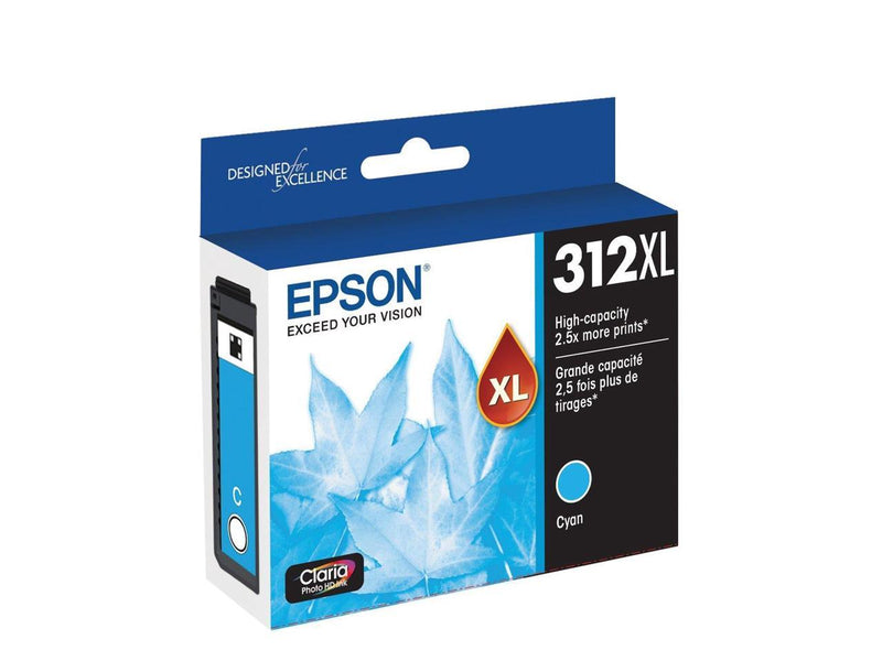 Epson T312XL Claria High Capacity Ink Cartridge for Inkjet Printer, Cyan