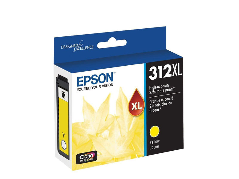 Epson T312XL Claria High Capacity Ink Cartridge for Inkjet Printer, Yellow