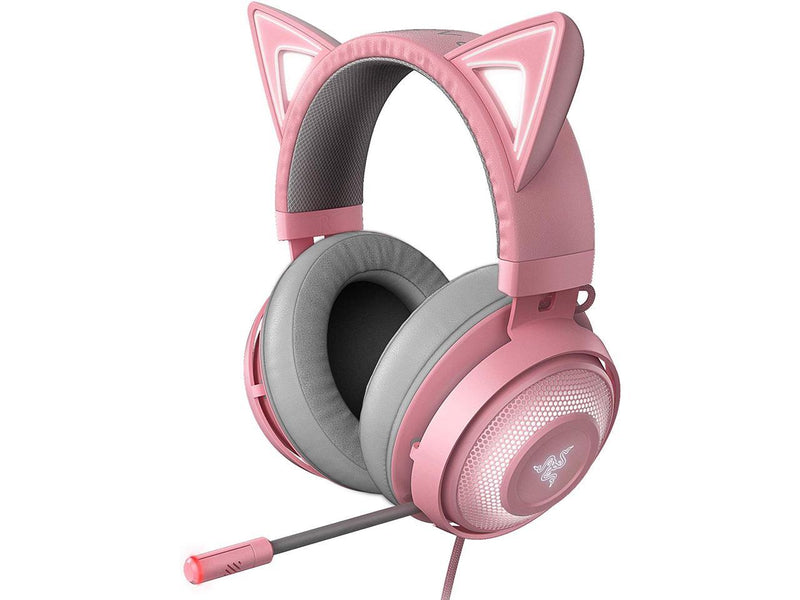 Razer Kraken Kitty Edition PC Gaming Headset - THX Spatial Audio - Quartz Pink