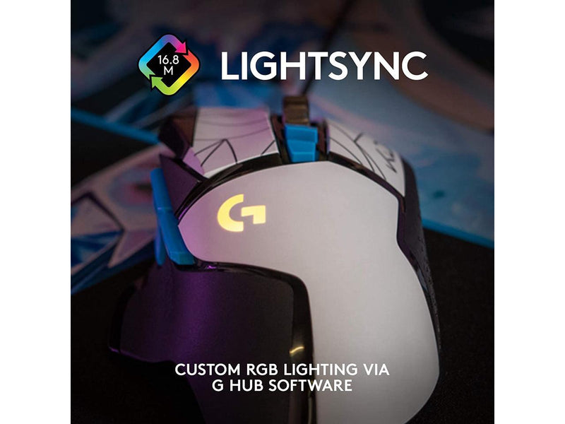 Logitech G502 Hero K/DA High Performance Gaming Mouse - Hero 25K Sensor, 16.8